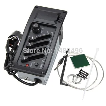 

Yansheng 10pcs/lot New 4 Bands Acoustic Guitar Preamp Amplifier EQ 7545R Pickup 6.5MM Output Guitar Pick Up Guitarra Accessories