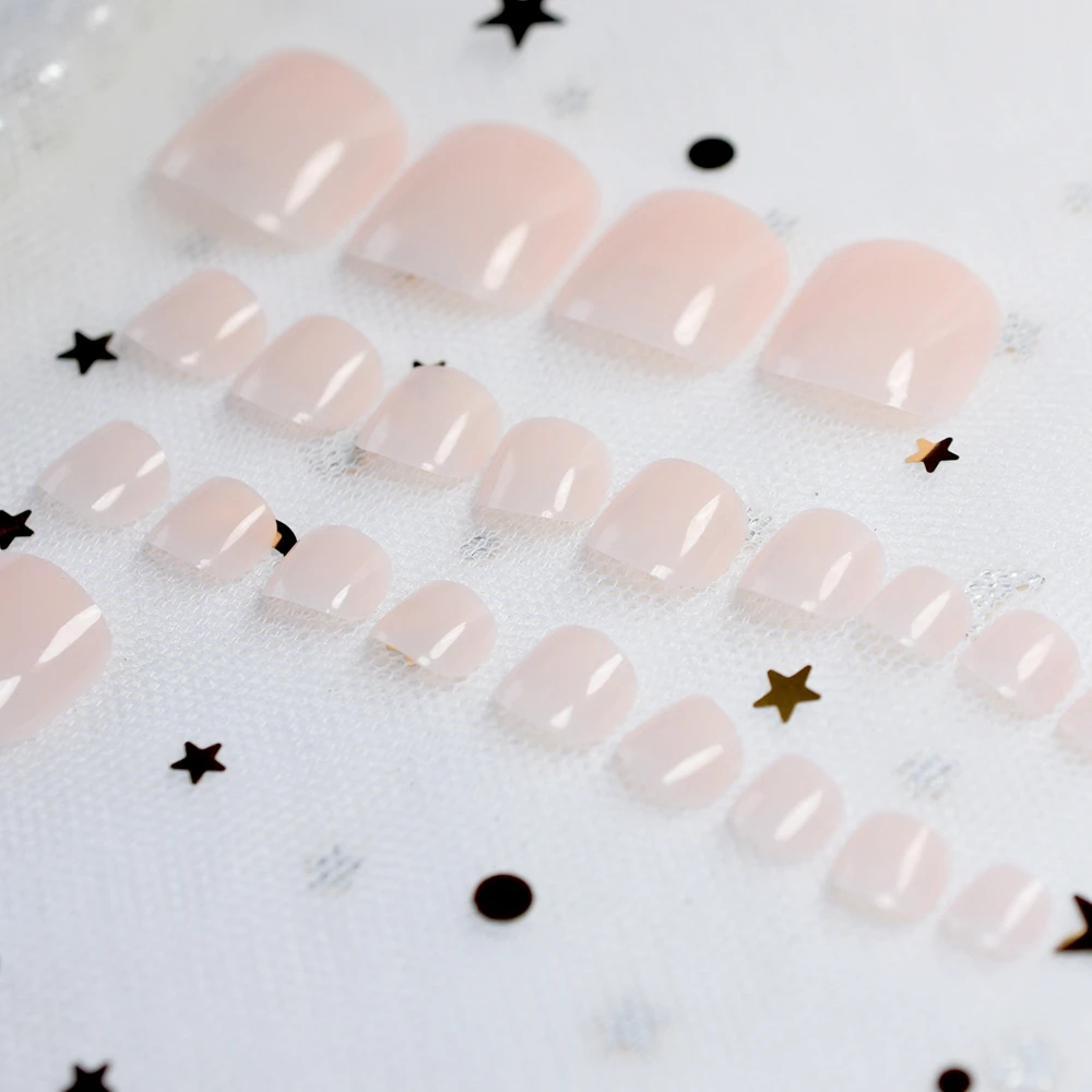 

A Colorful Summer Carnival Candy Purple Artificial False Toes Toenails 20 Color Light Light Pink P01t