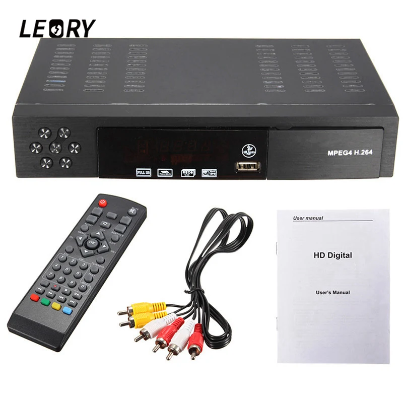 LEORY DVB T2+S2 Video Broadcasting Satellite TV Receiver Box HD 1080P