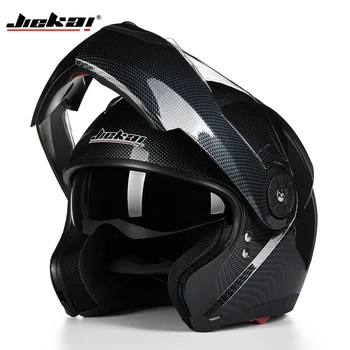 

Best Sales Casco Capacetes Double-Lens Modular Flip Motorcycle Helmet Built-In Visor Cross Country Full Face Helmet DOT Approved