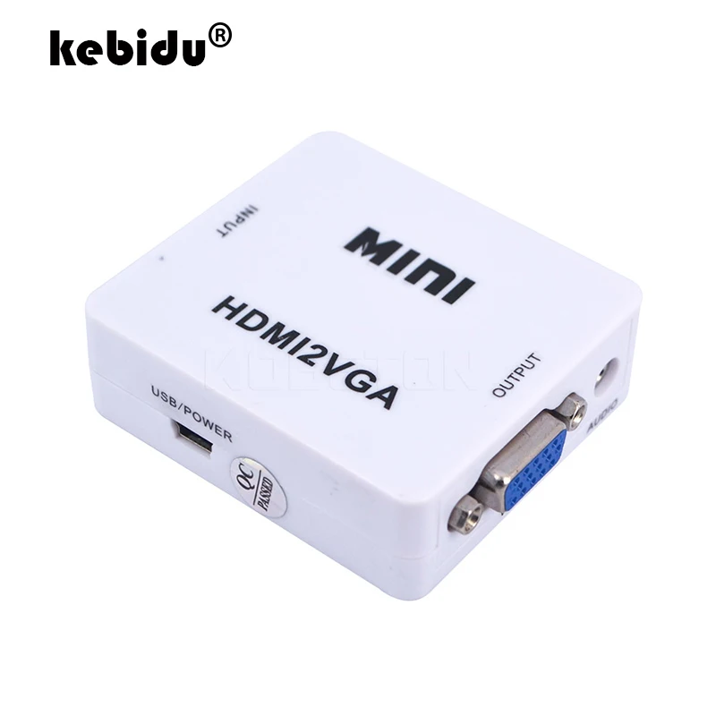 Мини конвертер видео HD 1080P HDMI к VGA адаптер с 3 5 мм Джек аудио Выход HDMIVGA В комплект