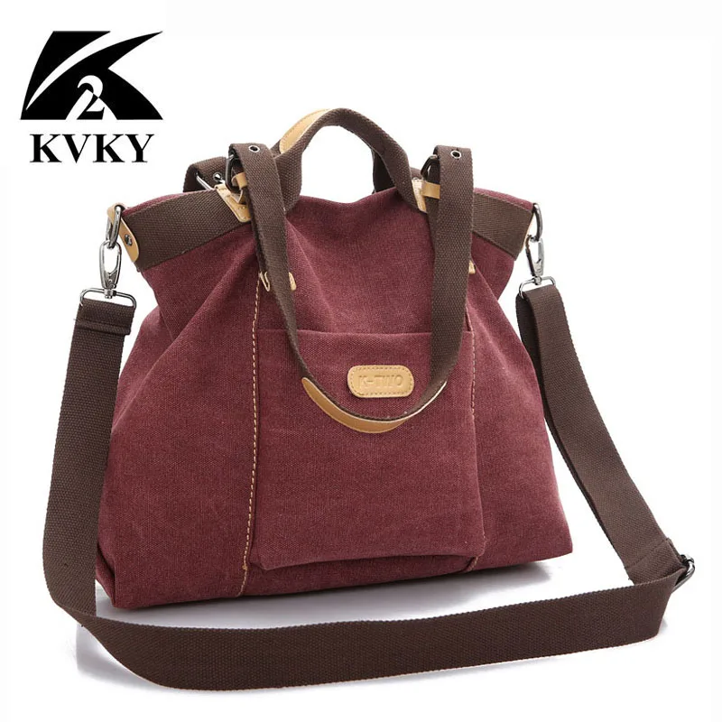 Холщовые женские сумки KVKY дамская сумка-мессенджер качественная сумка на плечо