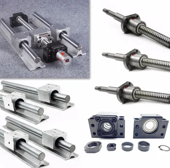 

RM2005-400/850/1250mm Ballscrews + SBR20 Linear Rail + BK/BF15 + Couplings