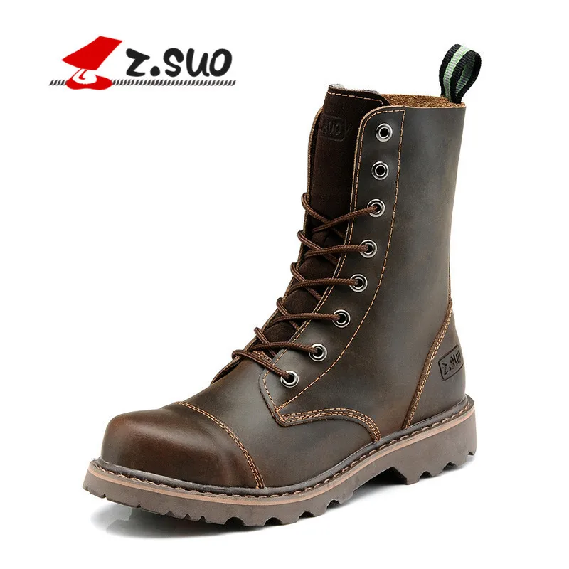 Z suo amantes invierno plus/no de protección de la motocicleta arranque Vintage moto de los motociclistas de la calle en martin botas Zapatos
