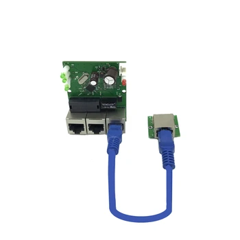 

OEM factory direct mini fast 10 / 100mbps 3-port Ethernet network lan hub switch board With RJ45 light switch module