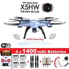 Original Syma X5HW FPV RC Drone with WiFi Camera RC Quadcopter with LED Light Headless Model