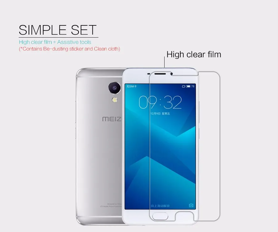 MONASI для Meizu Meilan Note 5 суперпрозрачная защитная пленка против отпечатков пальцев