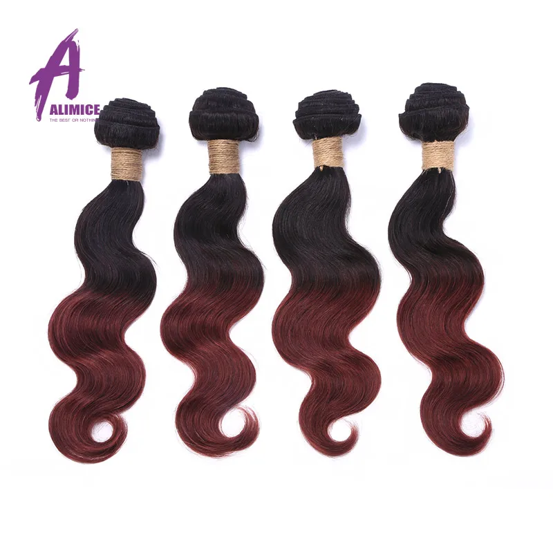 

2016 Hot Sale Sale Brazilian Hair Weave Bundles AlimiceHair Product Ombre Extensions Brazilian Virgin Body Wave Unprocessed Remy
