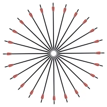 6 шт. Охота Стрельба 16 дюймов арбалет стрелы из карбонового сплава красный с белыми лепестками перо сменный наконечник стрелы