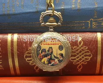 

Handmade Little women quartz steampunk antique pocket watch 12pcs/lot necklace pendant vintage style for womens xmas gift mens