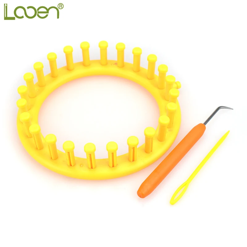 

Looen 14cm Round Circle Hat Knitting Knit Loom Needles DIY Tool Kit Knitting Loom Sewing Tools for Hats Scarves DIY Tool Kit