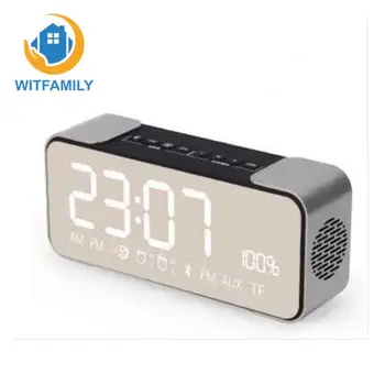 

Subwoofer LED Display Alarm Clock Mini Speaker Radio Reloj Despertador Clock Portable Audio Music Wireless Bluetooth Speaker