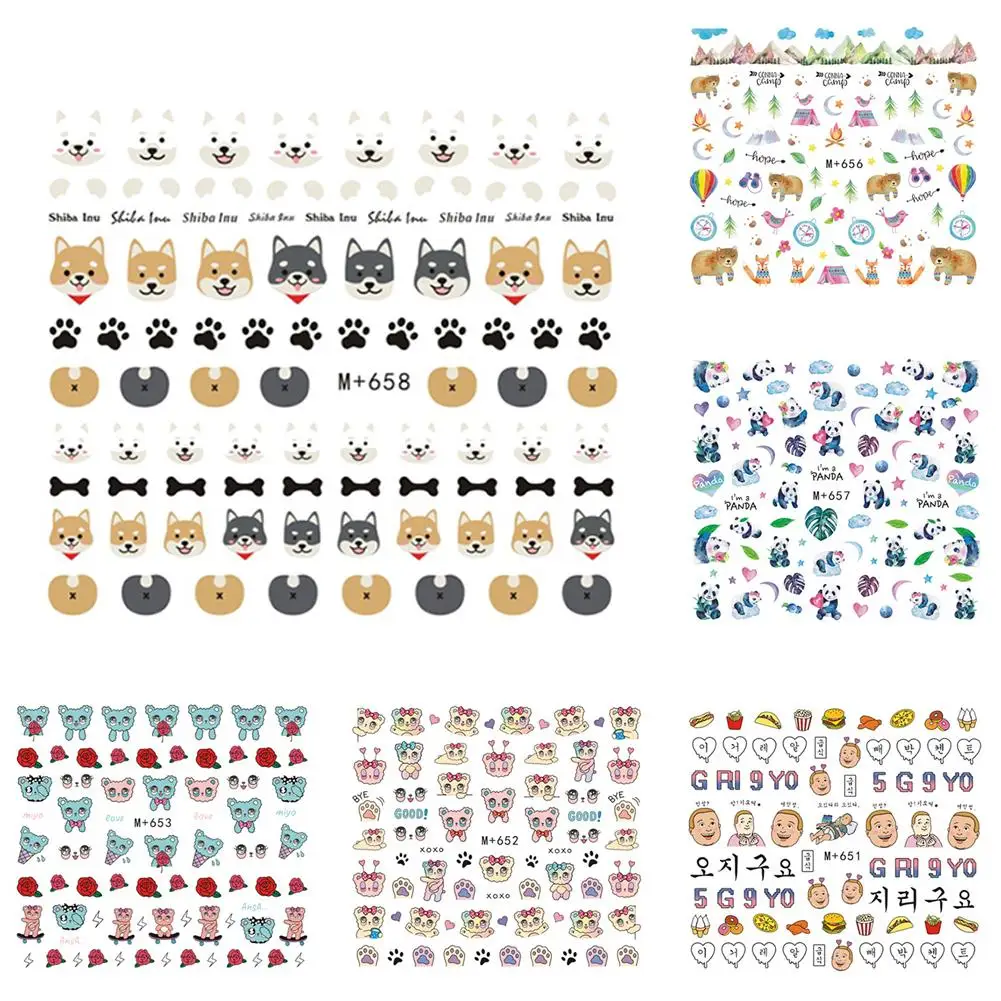 

Colorful Cartoon Animal Fruit Tree Nail Sticker Water Transfer Art Decoration