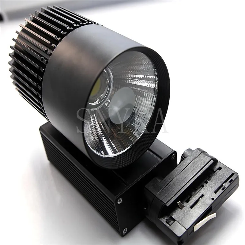 4 Wires 3 Phase 40W LED track light Dimmable Rail Ceiling Lamps spot light for Clothing Shoes shop stores Industrial lighting 4