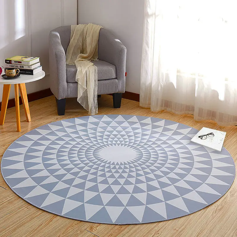 Европейский геометрический круглый ковер для гостиной, детской спальни, коврики и ковры, компьютерный стул, напольный коврик, ковровое покрытие для раздевалки - Цвет: 4