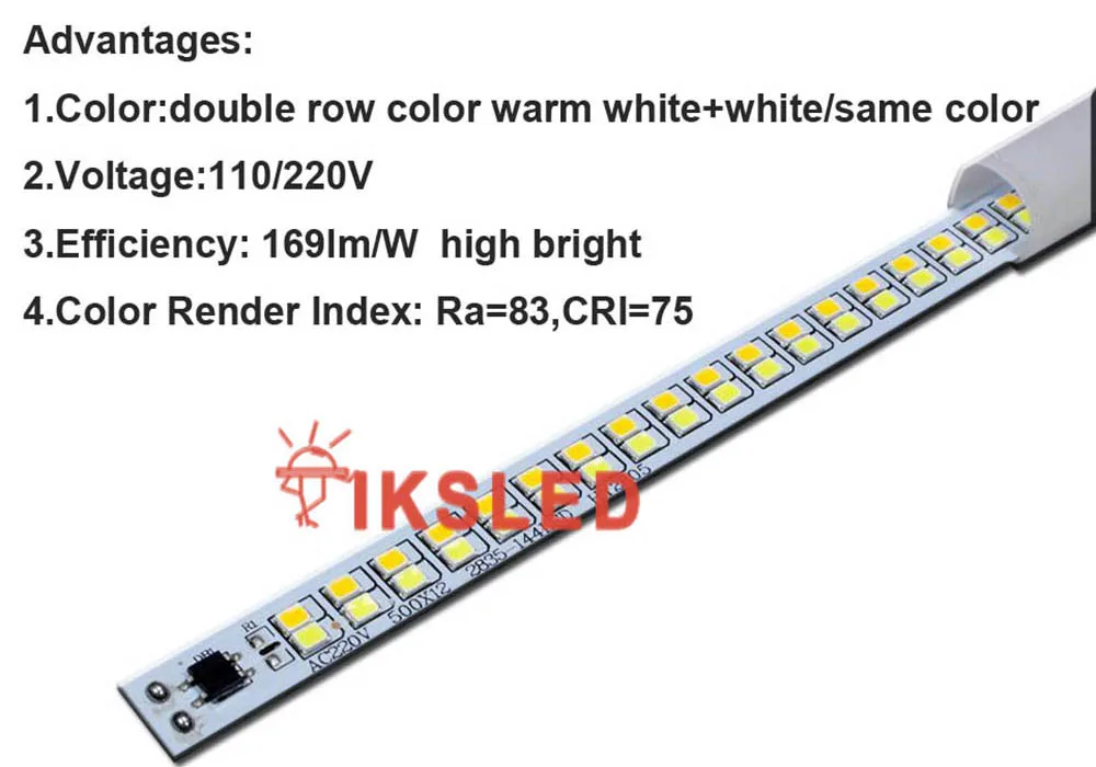 Прямая с фабрики распродажа 220V 110V жесткой полосы светодиодный smd 2835 алюминиевый профиль светодиодный бар светильник жесткий прямого подключения для дома