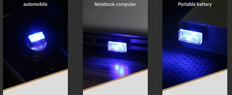 USB LED mini Wireless Car Interior Lighting Kit car styling interior decoration Atmosphere light white blue pink (2)