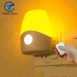 TRANSCTEGO светодиодный датчик света sound control голосовой activaled светодиодный ночник luminaria одежда для малышей ночные огни дистанционный пульт