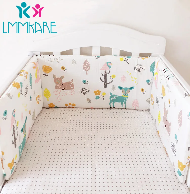 

2019New Cartoon Cotton Baby Bed Bumpers Star Printed Cot Newborn Crib Bumper Sets Infant in Crib Protector for Girls boys 1pcs