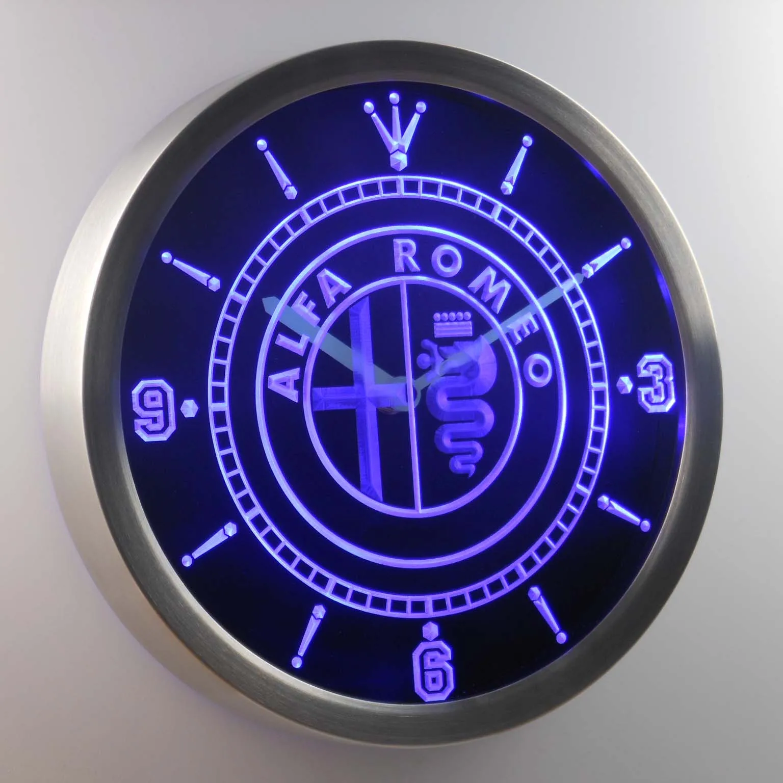 Nc0172 orologio da parete a LED con insegne al Neon Alfa Romeo|wall  clock|led wall clockclock wall clock - AliExpress