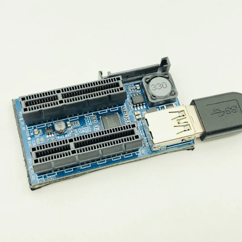 Добавить на карту PCIE Riser Card Adapter PCI Express USB 3,0 Raiser Riser PCI-E расширитель PCIE X1 на два порта PCI E X4 Плата расширения