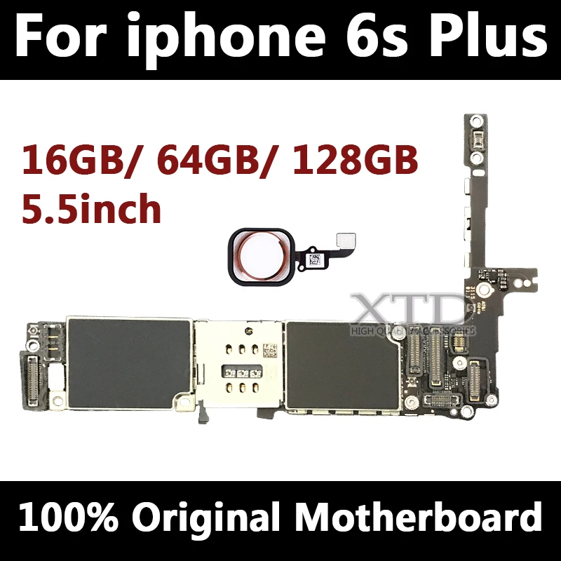 Оригинальная разблокированная материнская плата для iphone 6S Plus с Touch ID 6SP системная