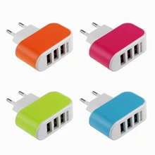 Plug 3 Ports USB Wall Charger Adapter Mobile Smart Phone Electronic 5V 3A Fast Charging for iPad For XiaoMi For iPhone Charger