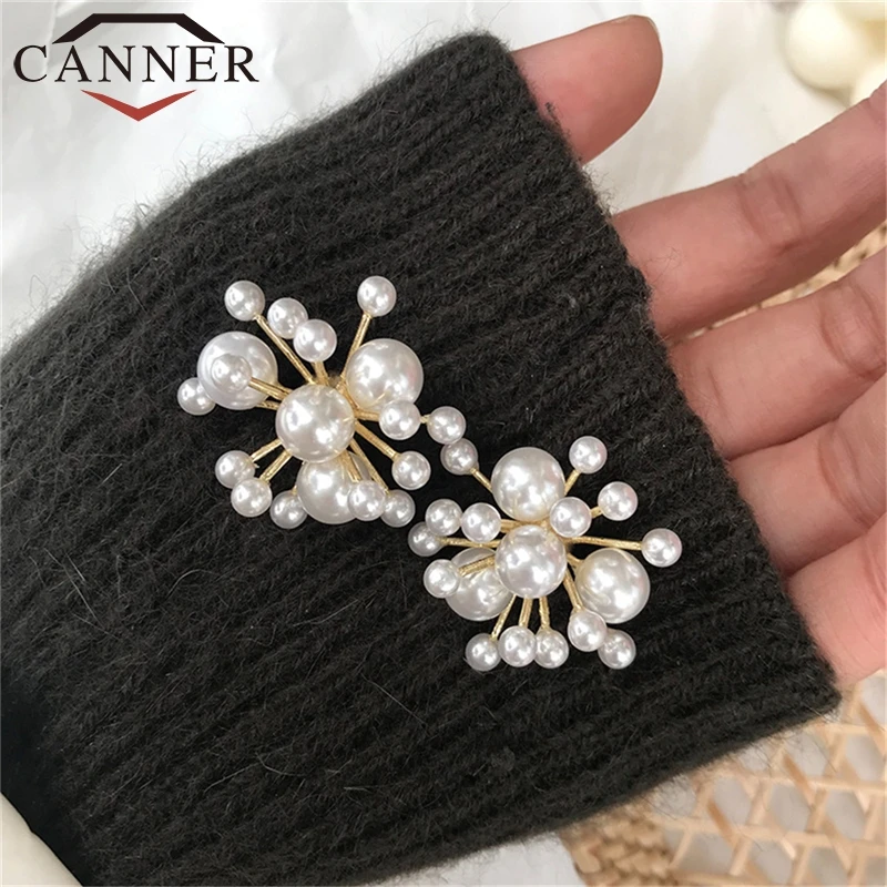 CANNER Exquisite Elegant Imitation Pearls Fireworks Stud Earring Fashion Romantic Women Jewelry TW