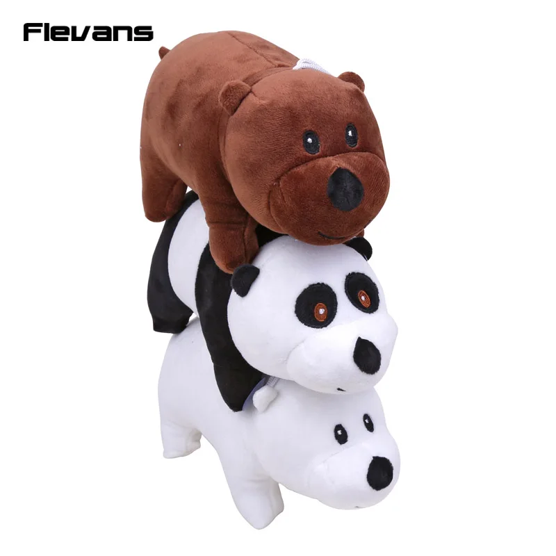 

We Bare Bears 22cm Grizzly Panda Ice Bear Plush Toys Soft Stuffed Animal Dolls Kids Baby Toys Gifts 3pcs/lot