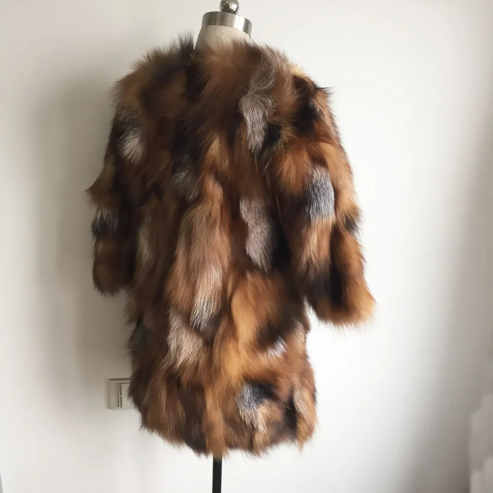 Conception Spécial Luxury 100Pure Fourrure Manteau Femmes Naturel Veste Renard Véritable De Longue Classique Tfp748 Real kZiPTwXuOl