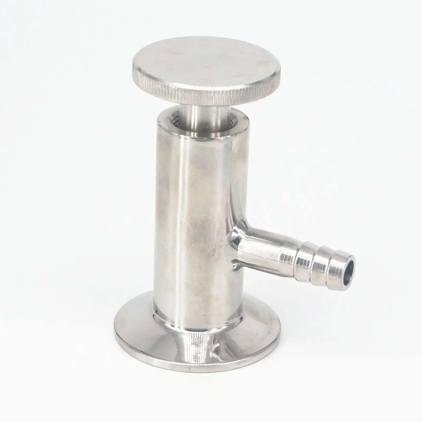 SUS304 нержавеющая сталь санитарный 1," трехзажимной Пробоотборный клапан 10 мм шланговый наконечник O/D 50,5 мм для доморощенного молочного продукта