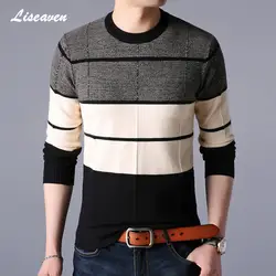 Liseaven модные свитера мужские пуловеры с круглым вырезом свитер Pull Homme мужская одежда