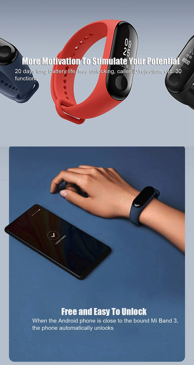 Xiaomi mi группа 4 умный Браслет Bluetooth 5,0 Фитнес трекер Цвет Экран музыка Управление Caller ID mi Band 3 браслет