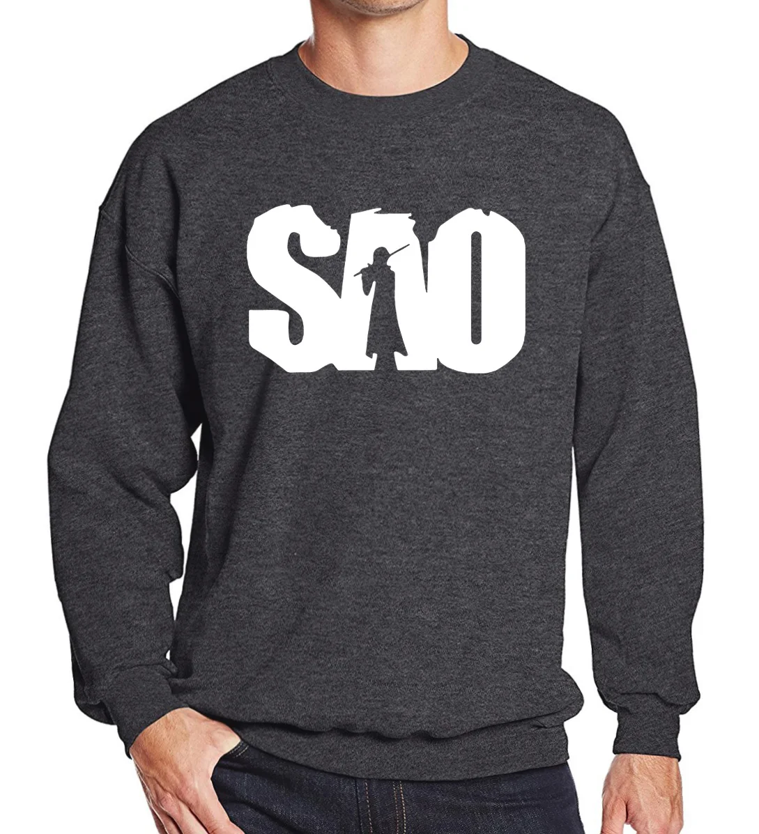 

Sweatshirt SAO anime printed 2019 men's sportswear winter spring hoodies men fleece hot O-neck brand-clothing hoody harajuku