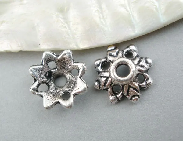

DoreenBeads 35PCs Antique Silver End Bead Caps 8x3mm