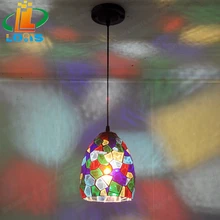 European style colorful glass simple small lamp Tiffany balcony corridor corridor lighting creative personality lighting 20cmsky blue hot bending glass lamps tiffany balcony and kitchen aisle simple fashion the mediterranean lamp windows and balcony