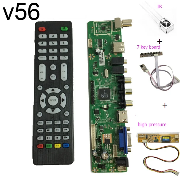 free shipping V56 Universal LCD TV Controller Driver Board PC VGA HDMI font b USB b