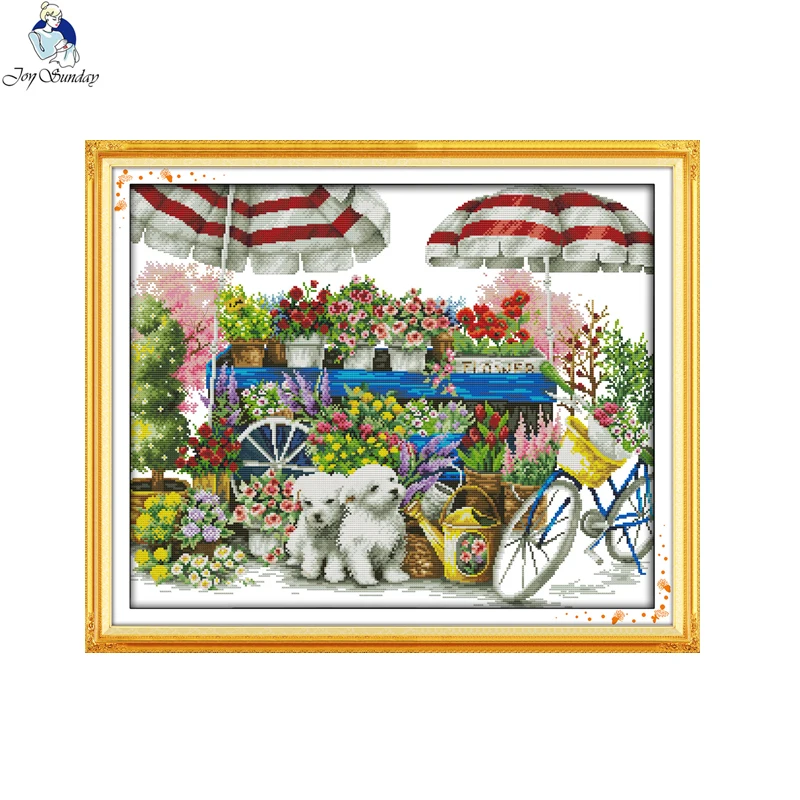 Набор для вышивки крестом Joy Sunday Sunny flower набор рукоделия DMC ткань 14CT и 11CT|Упаковка| |
