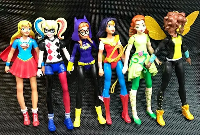 6 шт. DC Super Hero Девушки Batgirl Ядовитый Плющ Bumble Bee Харли Квинн фигурку Игрушки Куклы 15 СМ