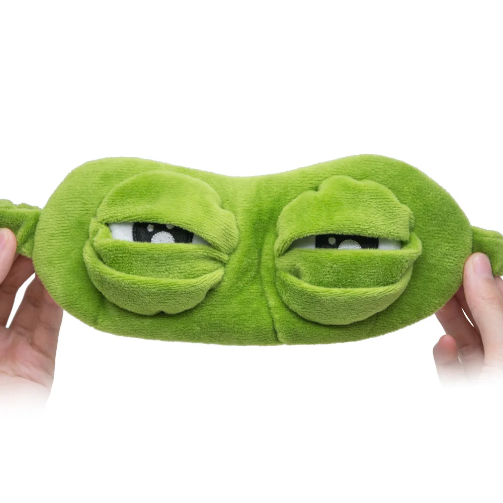 1 шт. 3D маска для сна Sad Frog путешествий отдыха помощи глаза повязка на патч тени