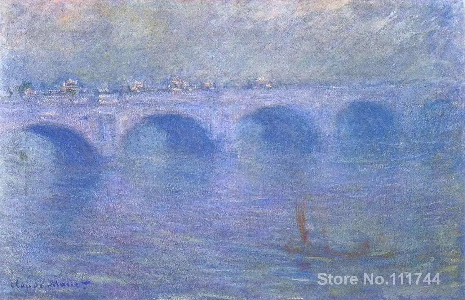 

Canvas paintings Waterloo Bridge in the Fog Claude Monet artwork Hand painted High quality