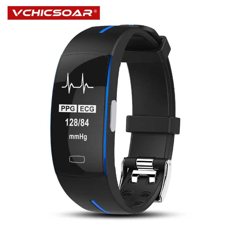

Vchicsoar IPX6 Waterproof Smart Bracelet PPG+ECG Photoelectric Blood Pressure Heart Rate Monitor Intelligent Smart Band Watch