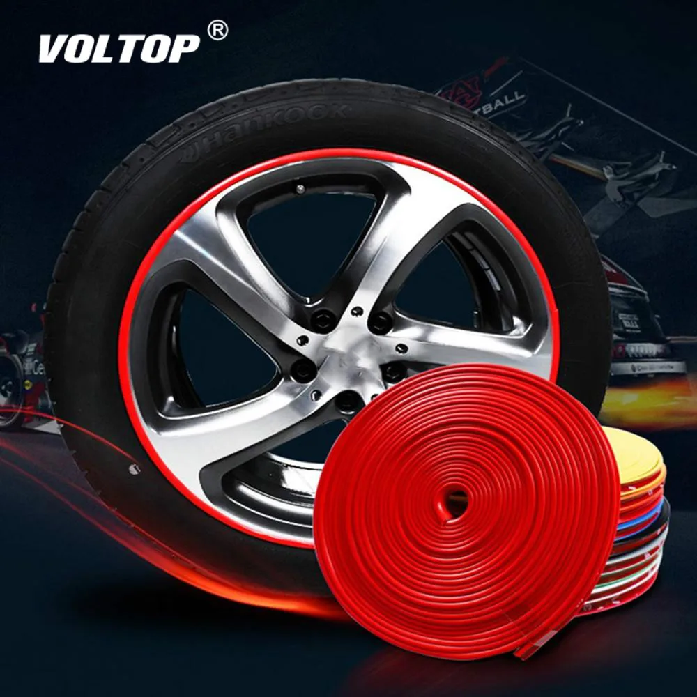 

8M Car Wheel Protection Wheel Sticker Decorative Strip Tire Protection Care Cover Drop Boat Car Shape Modification