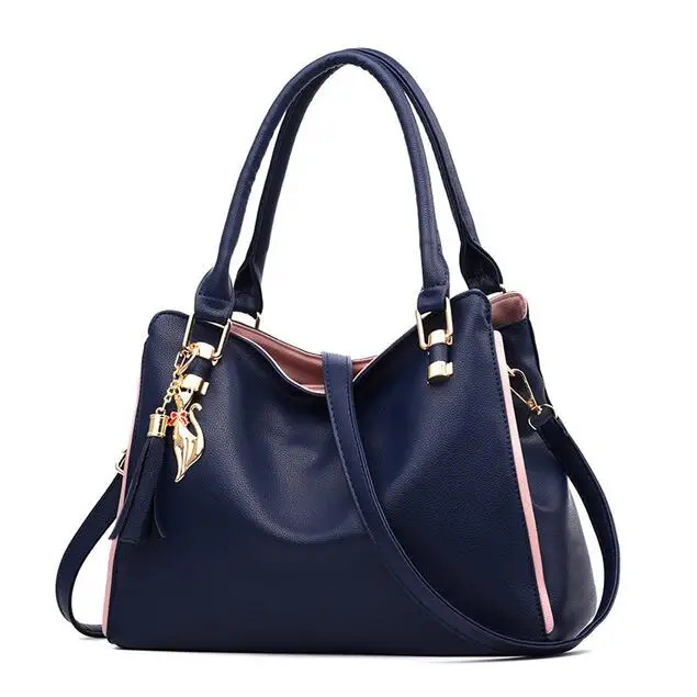 Женская сумка-мессенджер, новинка, женская сумка с верхней ручкой, для девушек, простые сумки через плечо, модные женские сумки для леди, сумки - Цвет: Blue