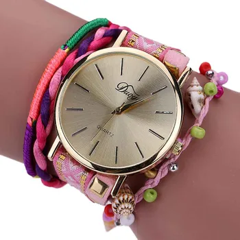 

New New design Ladies top brand luxury women quartz-watch Fabric ladies Analog bracelet watch women clock Wristwatches well