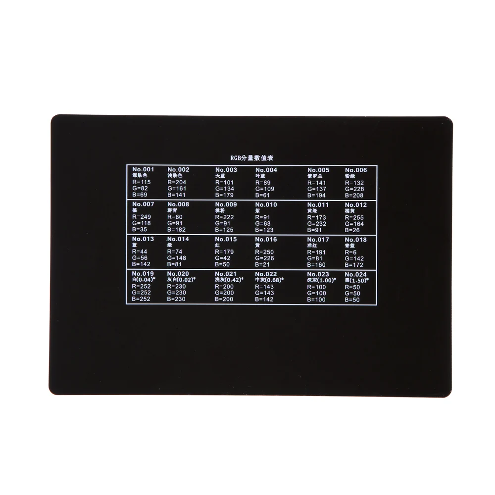 Professional 24 Color Card Test Color Balancing Card Palette Board for Superior Digital Correction Photography Accessories