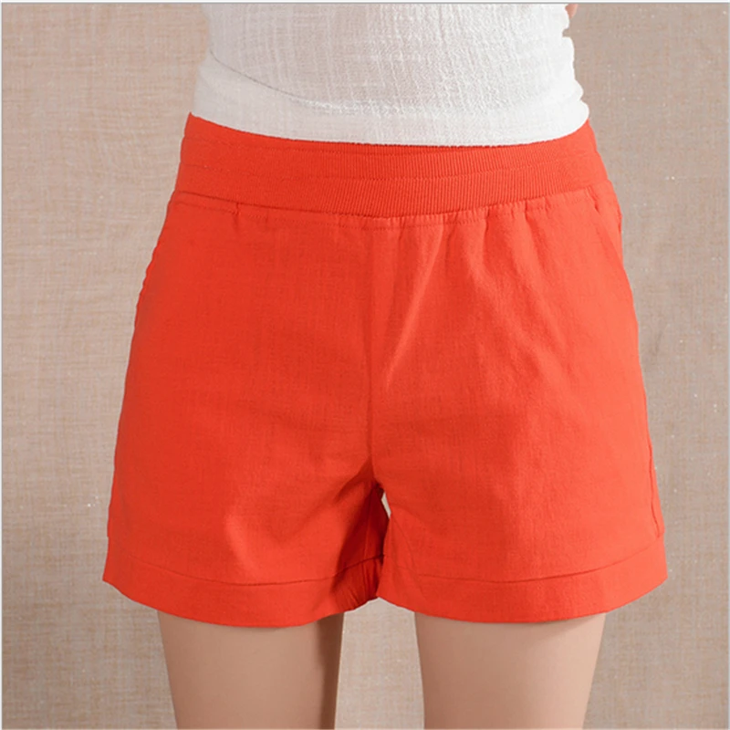 Candy Color 2016 Summer Women Shorts Casual High Waist Straight Cotton