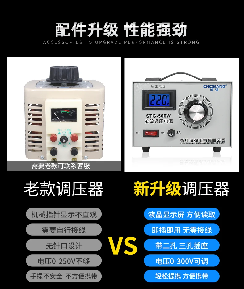 Одиночный регулятор фазового напряжения 220 В бытовой AC Регулируемый контакт 0-300 В напряжение Регулируемый трансформатор питания