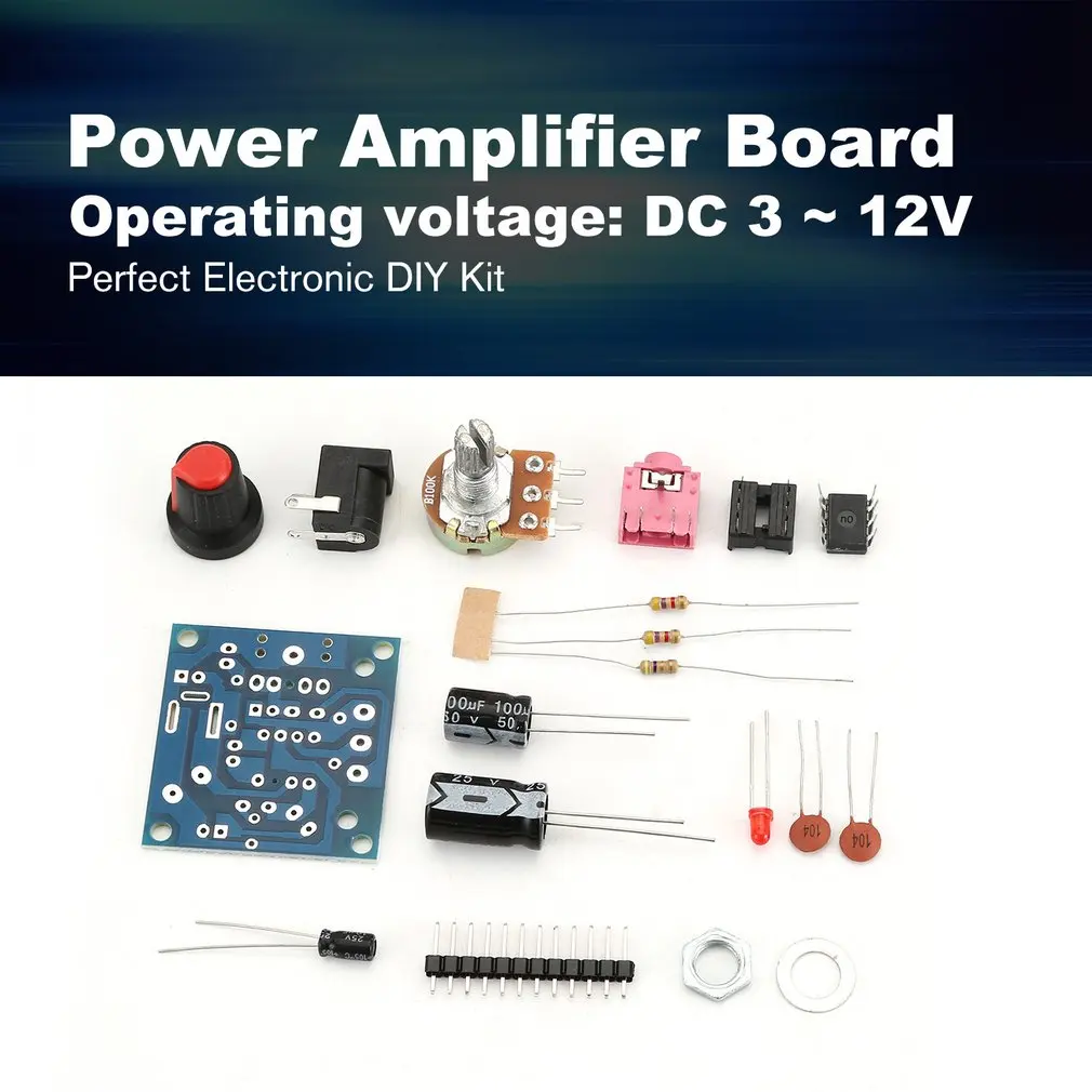 LM386 Super Mini 3 V-12 V Мощность Плата усилителя костюм комплект электронный DIY Kit аудио усилить модуль низкое потребление