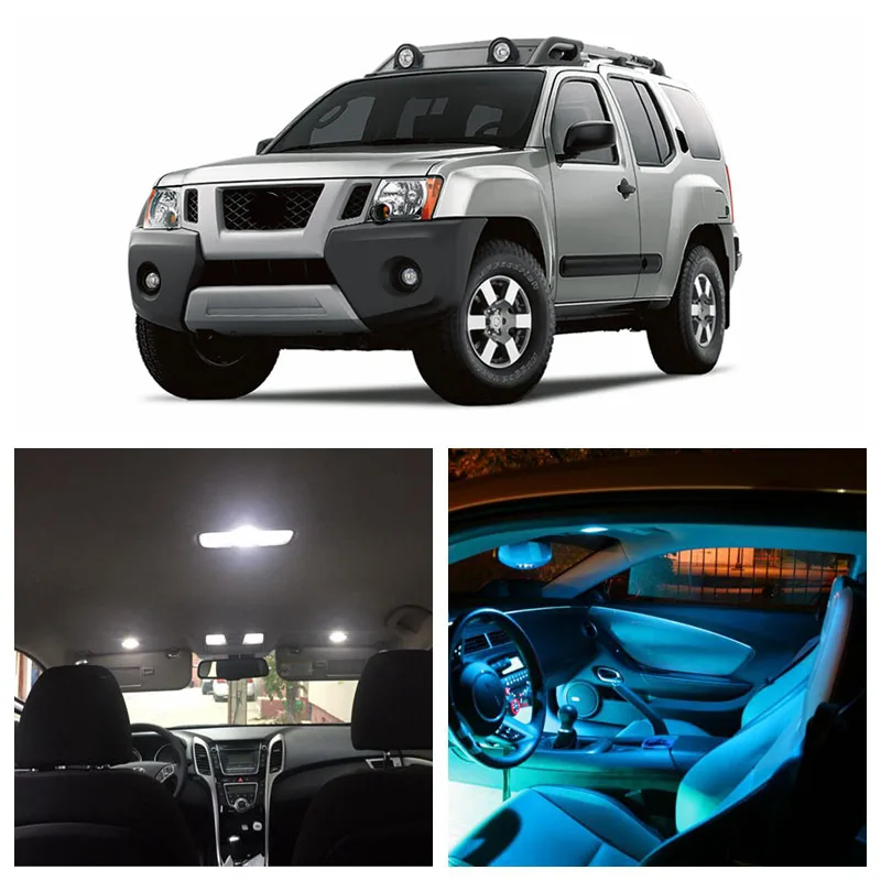 8pcs LED Xenon White Light Interior Package Kit for Nissan Frontier 2005-2016